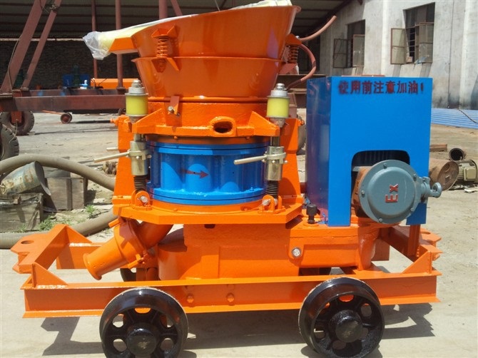 Working principle of hydraulic shotcrete machine